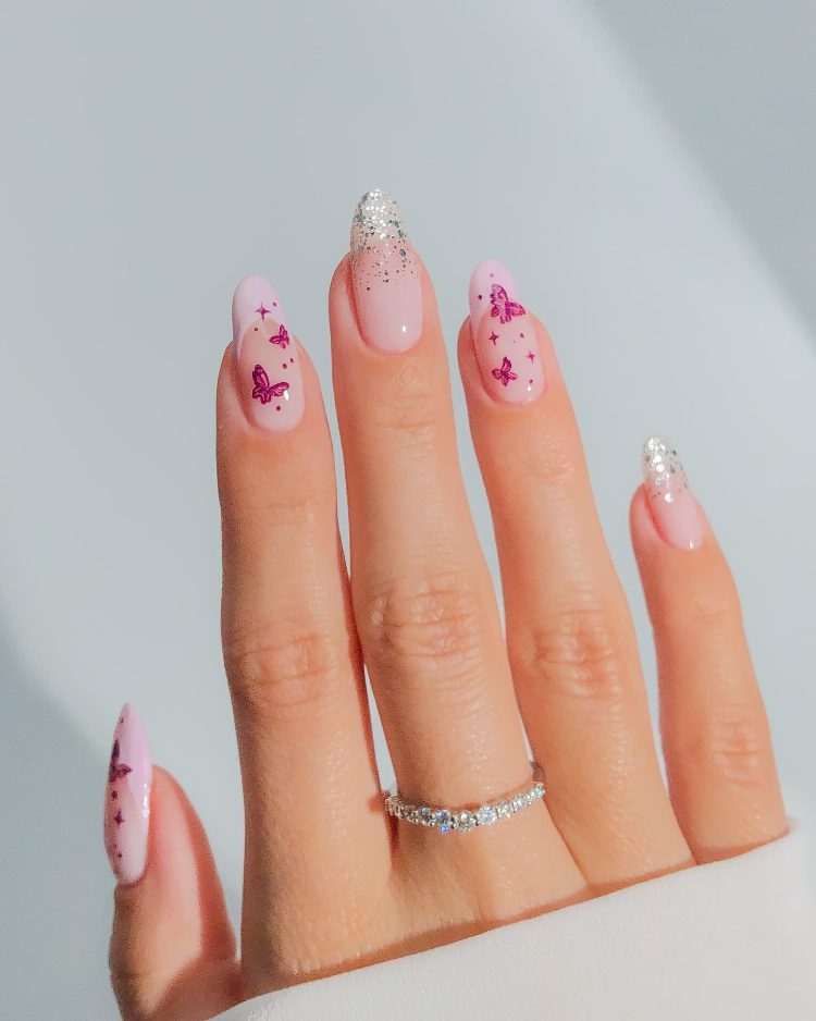 Flutter Into Style: 30 Stunning Butterfly Nail Ideas