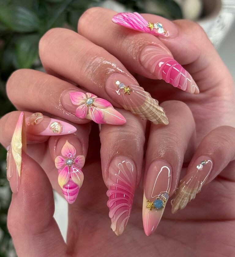 Go Bold with These 48 Stunning 3D Flower Nail Looks