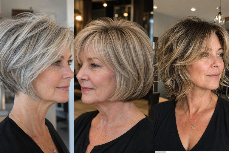 20 Layered Bob Hairstyles for Women Over 50 with Soft Shape