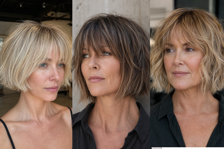 20 Choppy Bob with Bangs Over 40 Ideas That Feel Soft and Modern